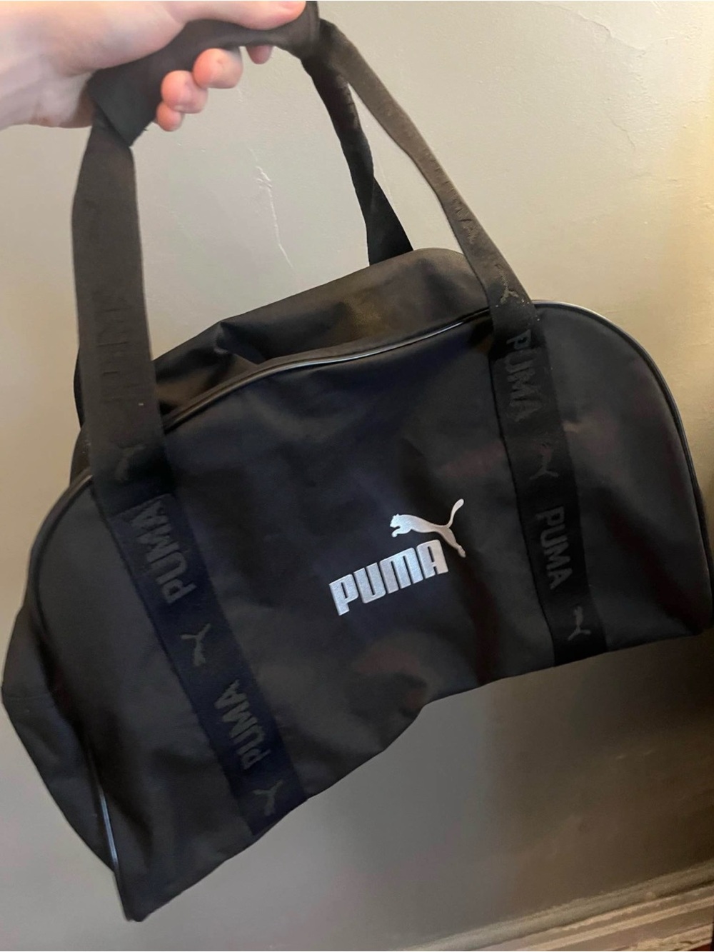 Puma Black Duffel/Gym Bag